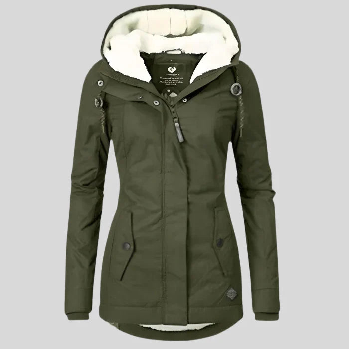Taja - waterproof and warm winter jacket with hood for women