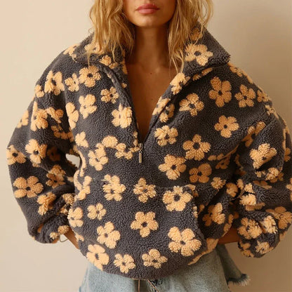 Daisy – fleece warm bloom sweater
