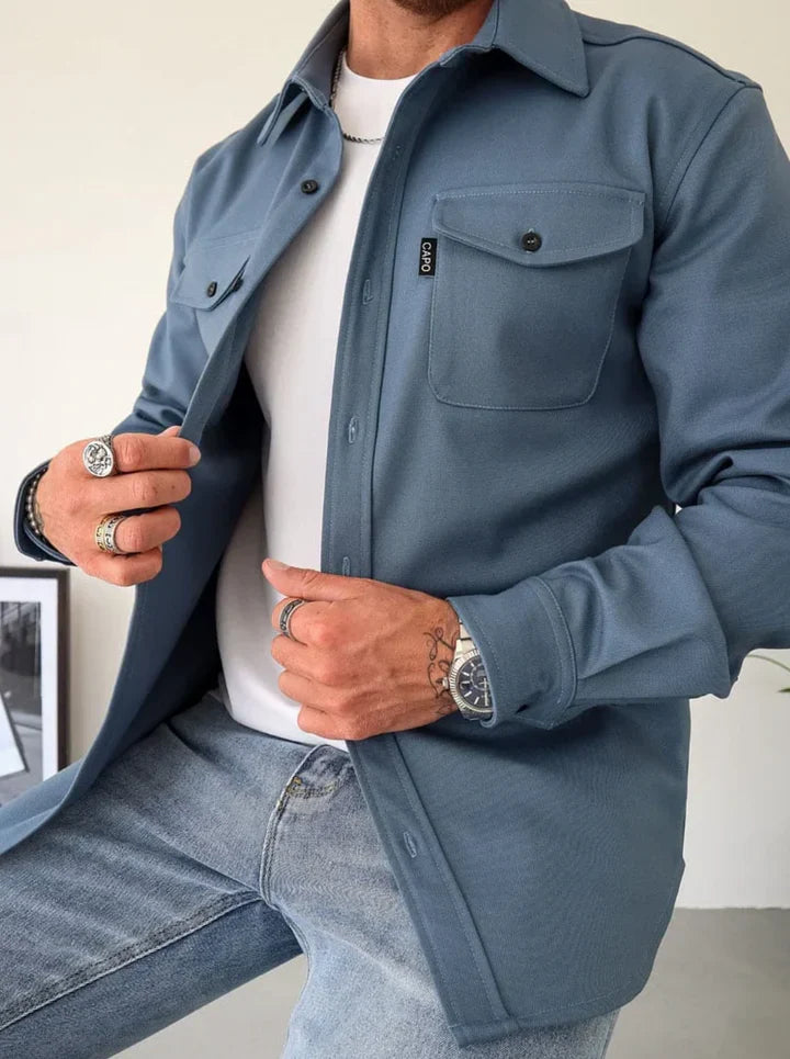 Jeff men’s long-sleeve shirt with pockets – men