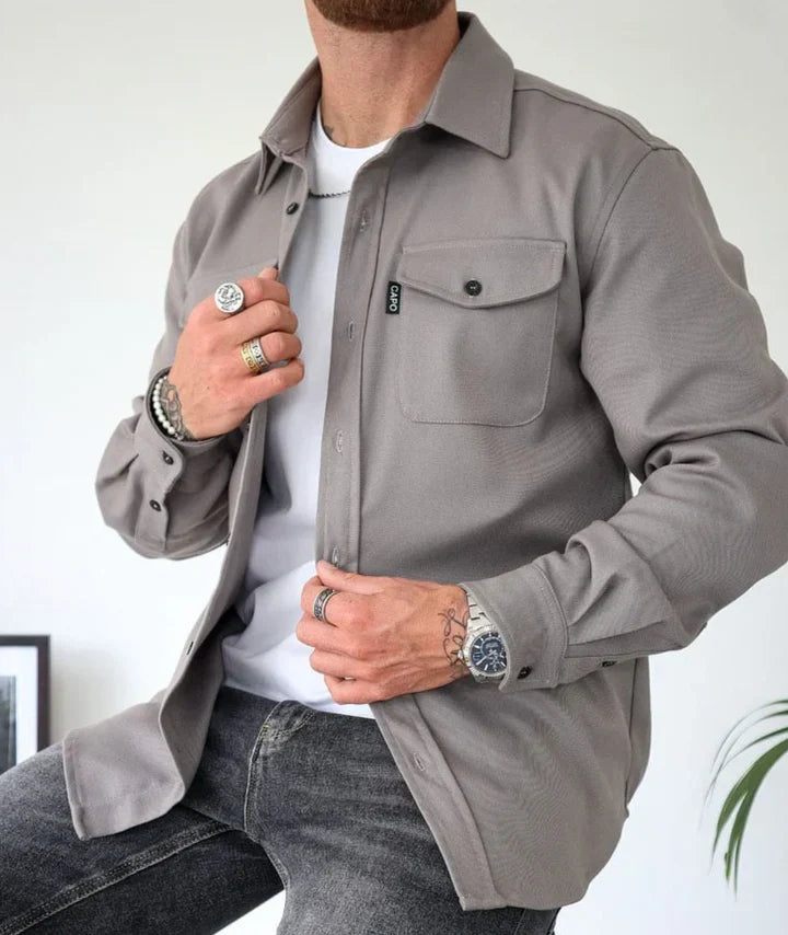 Jeff men’s long-sleeve shirt with pockets – men