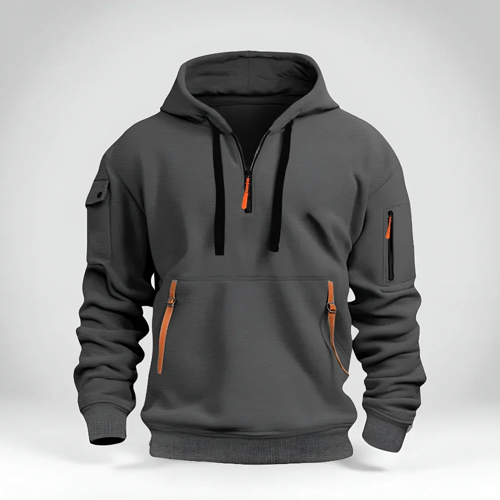 Men’s half-zip pullover hoodie – men