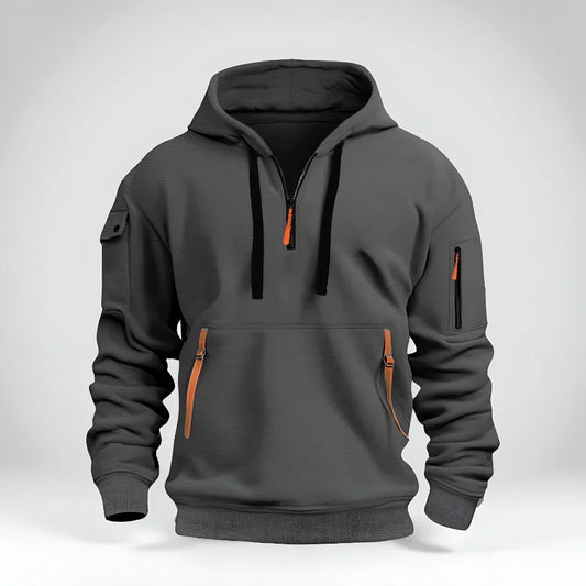 Men’s half-zip pullover hoodie – men