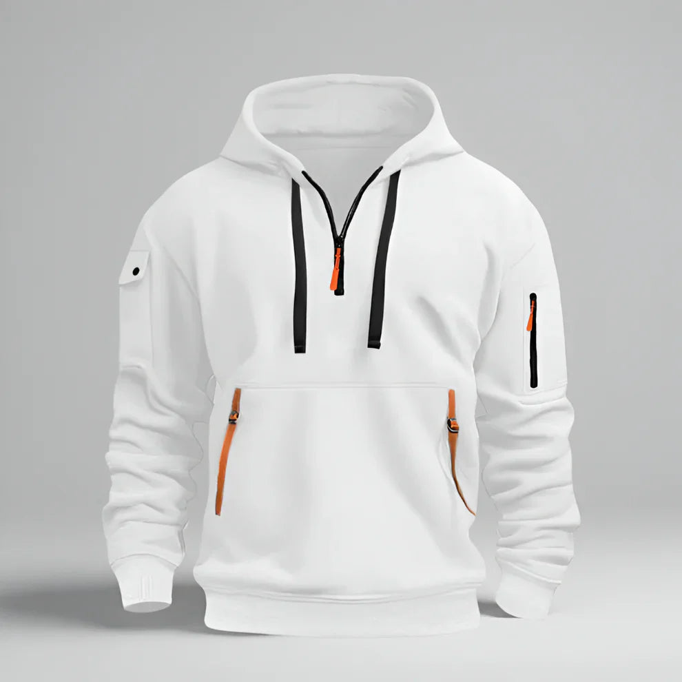 Men’s half-zip pullover hoodie – men