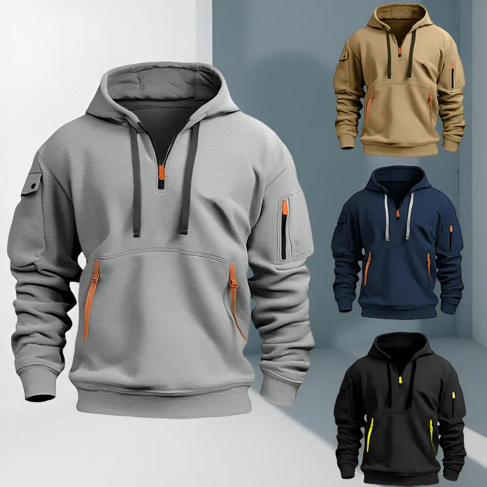 Men’s half-zip pullover hoodie – men
