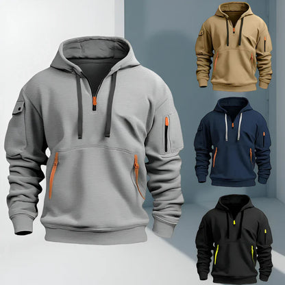 Men’s half-zip pullover hoodie – men
