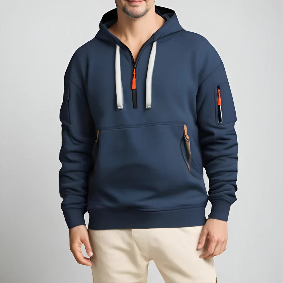 Men’s half-zip pullover hoodie – men