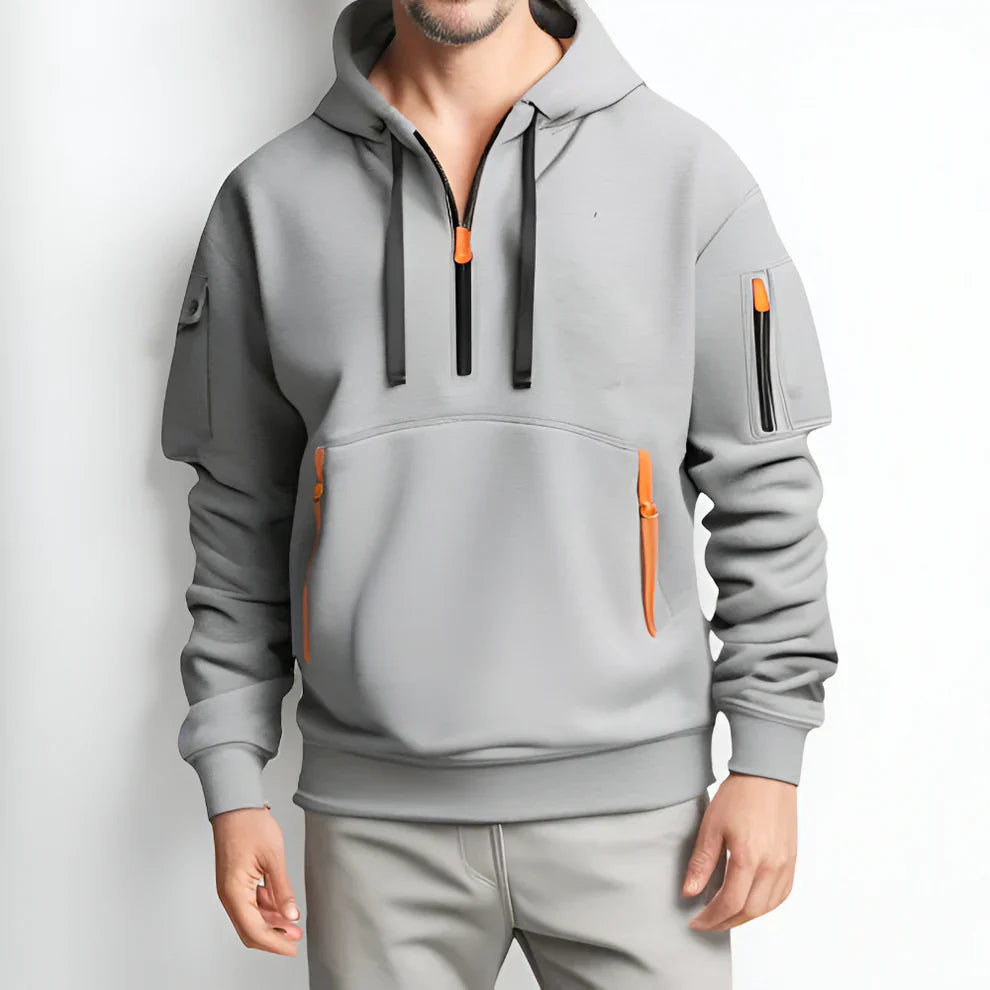 Men’s half-zip pullover hoodie – men