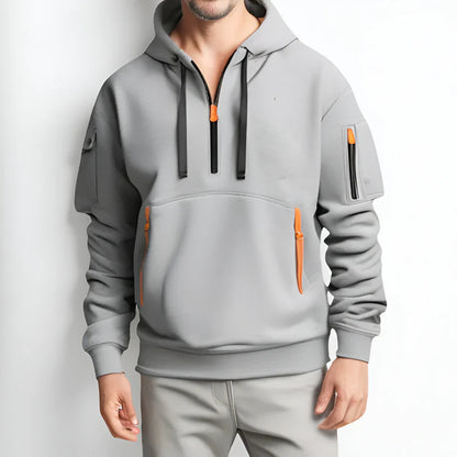 Men’s half-zip pullover hoodie – men