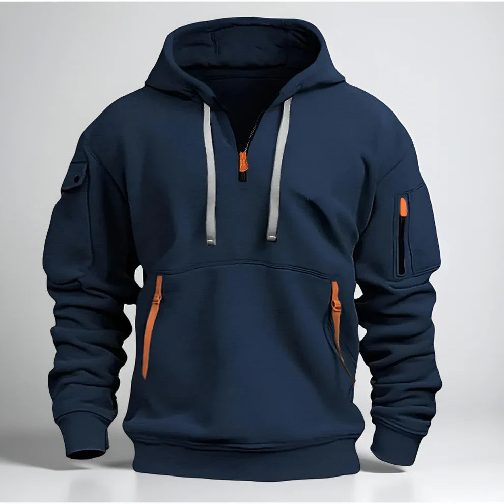 Men’s half-zip pullover hoodie – men
