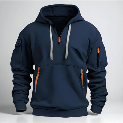 Men’s half-zip pullover hoodie – men
