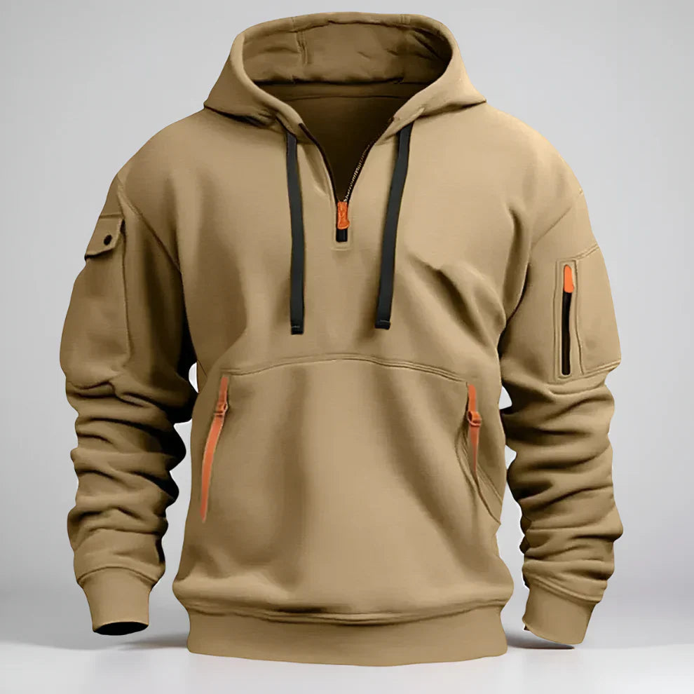 Men’s half-zip pullover hoodie – men