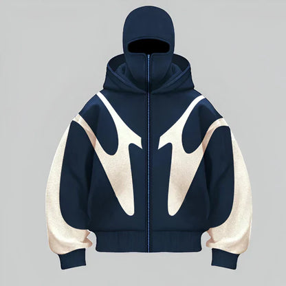 Men’s oversized full-zip hoodie techwear – men