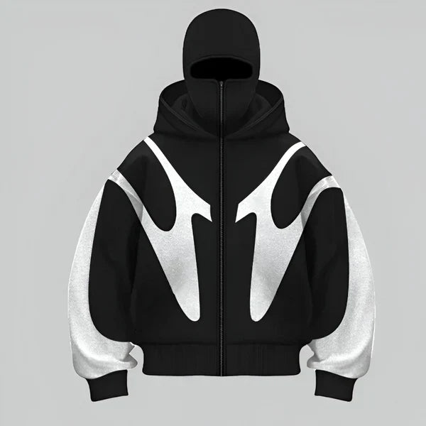 Men’s oversized full-zip hoodie techwear – men