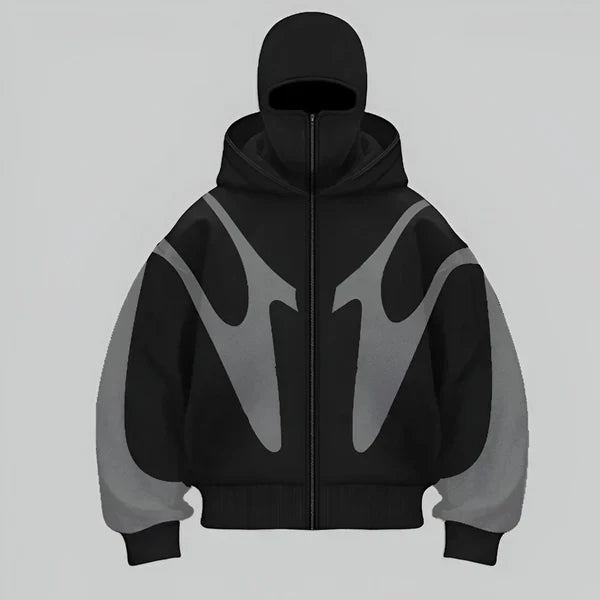 Men’s oversized full-zip hoodie techwear – men