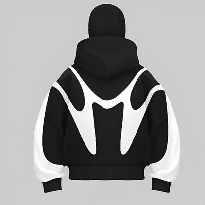 Men’s oversized full-zip hoodie techwear – men