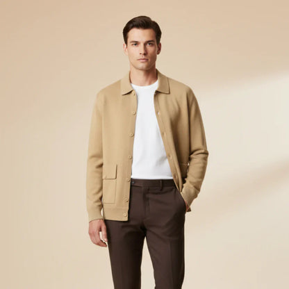 Men’s button-front knit cardigan jacket – men