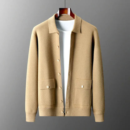 Men’s button-front knit cardigan jacket – men
