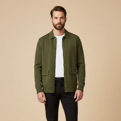 Men’s button-front knit cardigan jacket – men