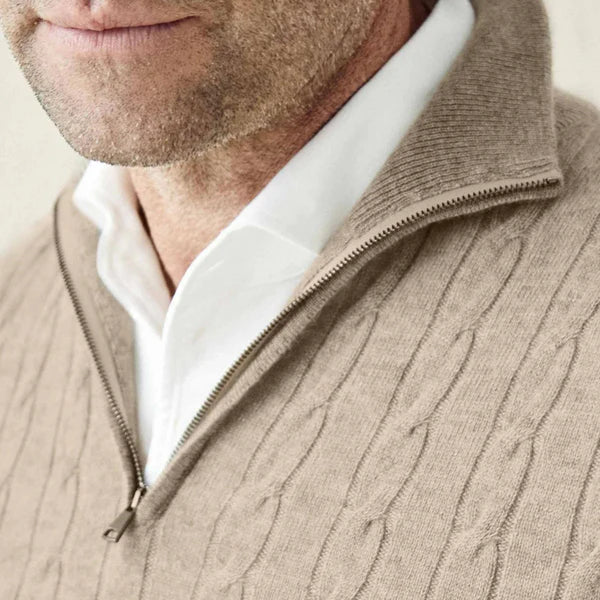 Men’s cable-knit quarter-zip classic – men