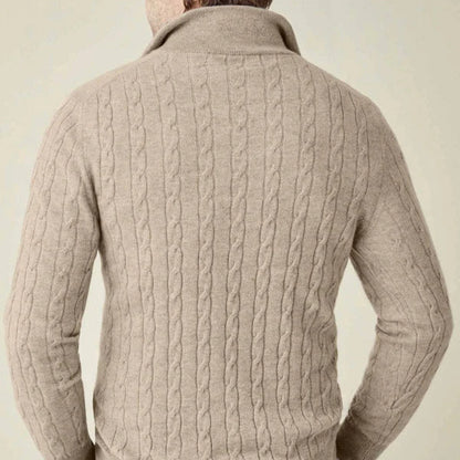 Men’s cable-knit quarter-zip classic – men