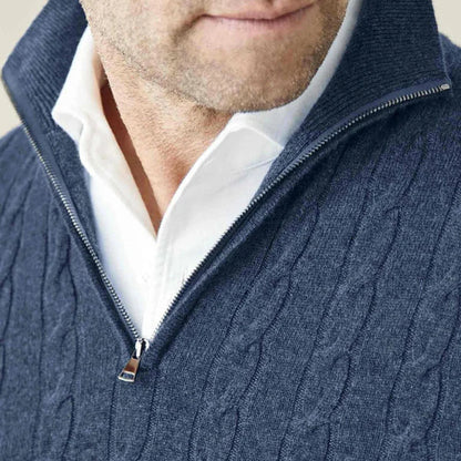 Men’s cable-knit quarter-zip classic – men