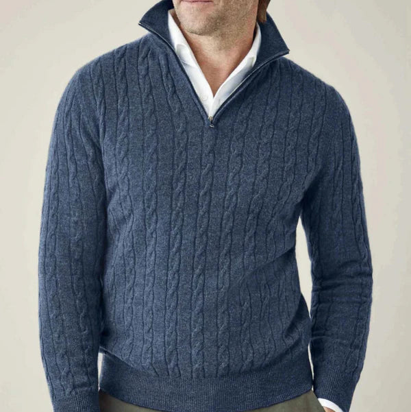 Men’s cable-knit quarter-zip classic – men
