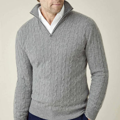 Men’s cable-knit quarter-zip classic – men