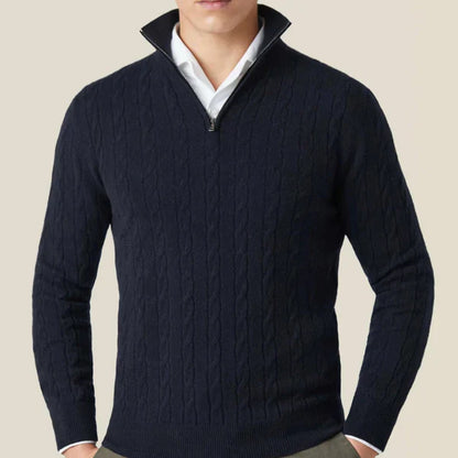 Men’s cable-knit quarter-zip classic – men