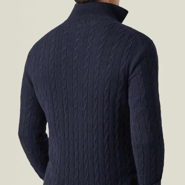 Men’s cable-knit quarter-zip classic – men