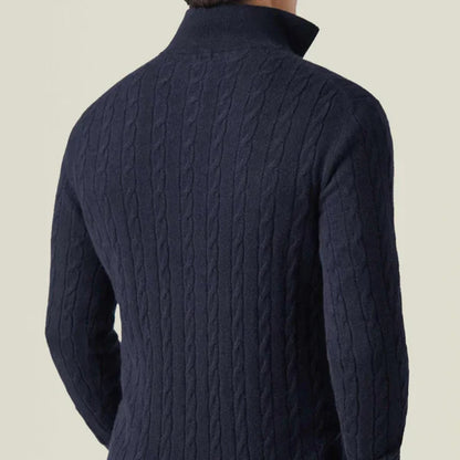 Men’s cable-knit quarter-zip classic – men