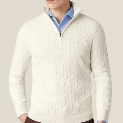 Men’s cable-knit quarter-zip classic – men