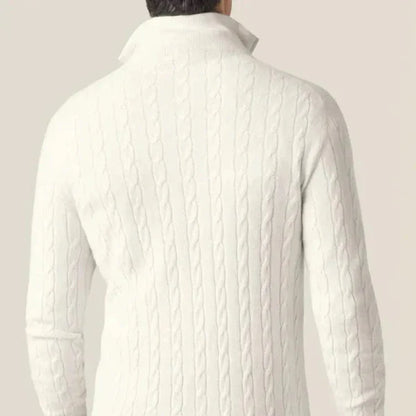 Men’s cable-knit quarter-zip classic – men