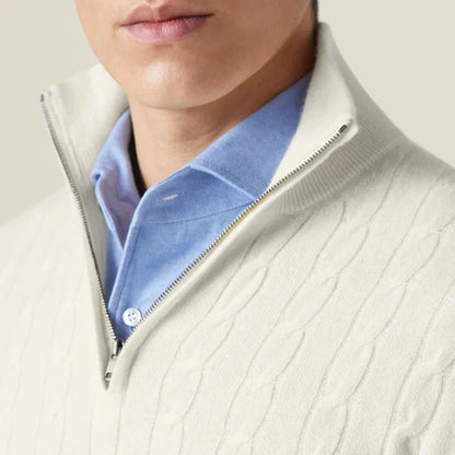 Men’s cable-knit quarter-zip classic – men