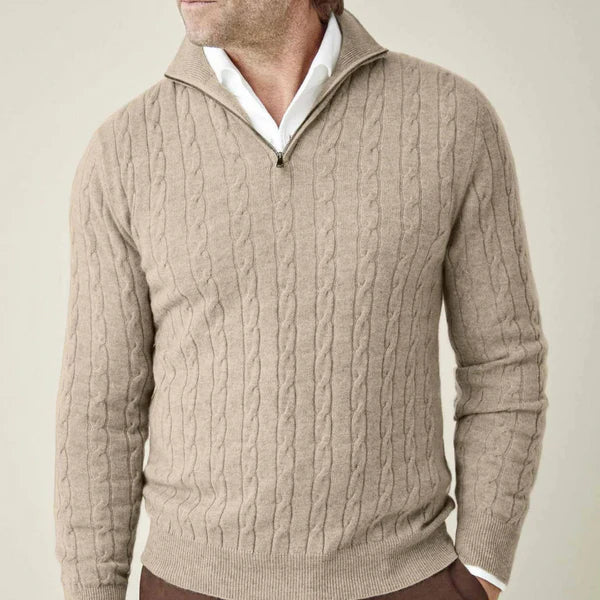 Men’s cable-knit quarter-zip classic – men