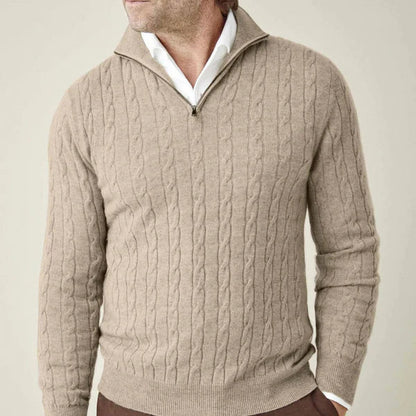 Men’s cable-knit quarter-zip classic – men
