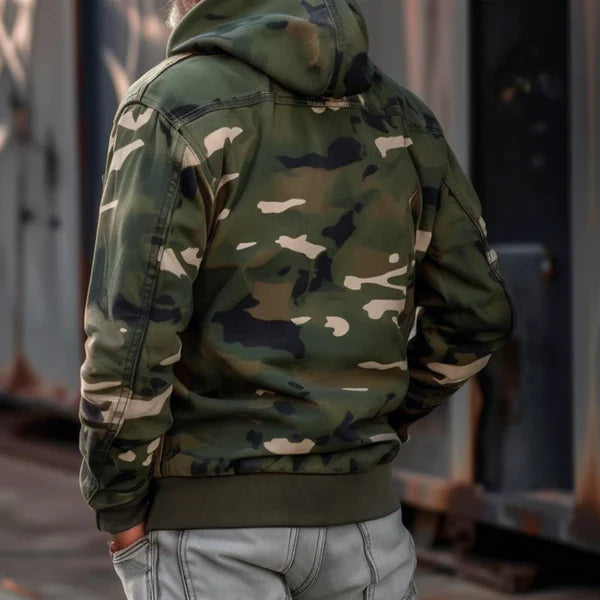 Men’s camouflage hooded military jacket – men