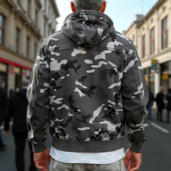 Men’s camouflage hooded military jacket – men