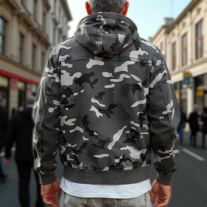 Men’s camouflage hooded military jacket – men