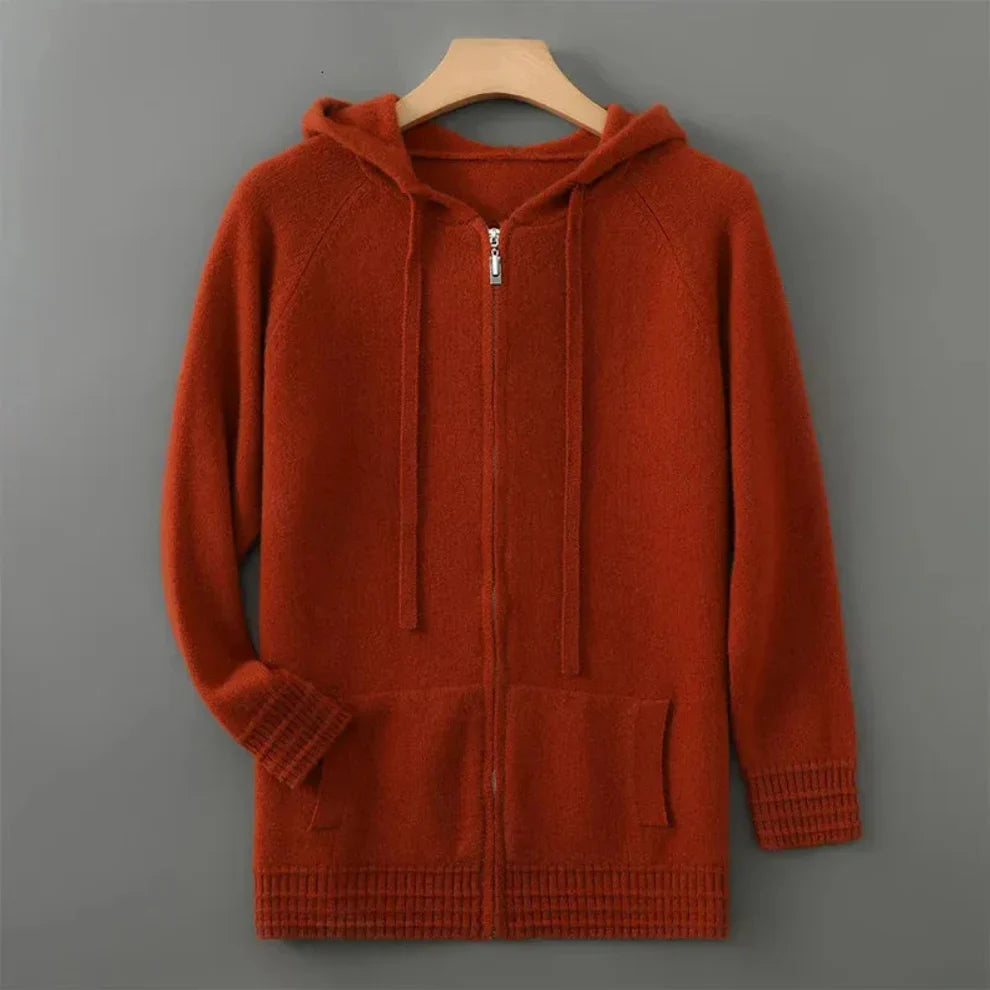 Men’s cashmere-blend zip-hoodie cozy – men