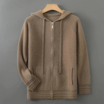 Men’s cashmere-blend zip-hoodie cozy – men