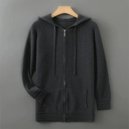 Men’s cashmere-blend zip-hoodie cozy – men