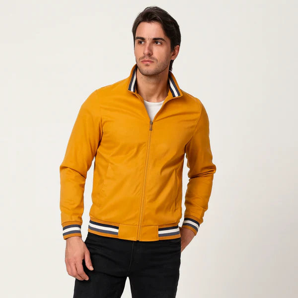 Men’s casual zip bomber jacket slim fit – men