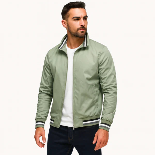 Men’s casual zip bomber jacket slim fit – men
