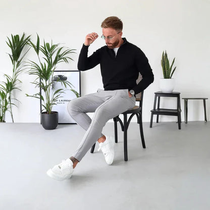 Men’s casual half-zip pullover – men