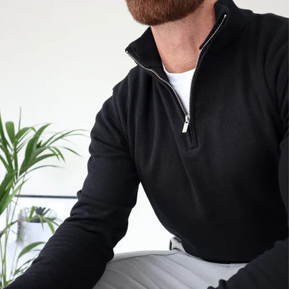 Men’s casual half-zip pullover – men