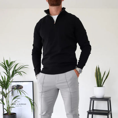 Men’s casual half-zip pullover – men