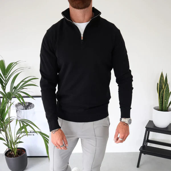 Men’s casual half-zip pullover – men