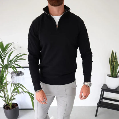 Men’s casual half-zip pullover – men