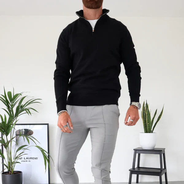Men’s casual half-zip pullover – men