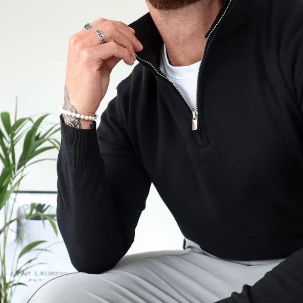 Men’s casual half-zip pullover – men
